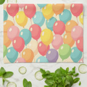 Party balloons in different colors theedoek (Gevouwen)