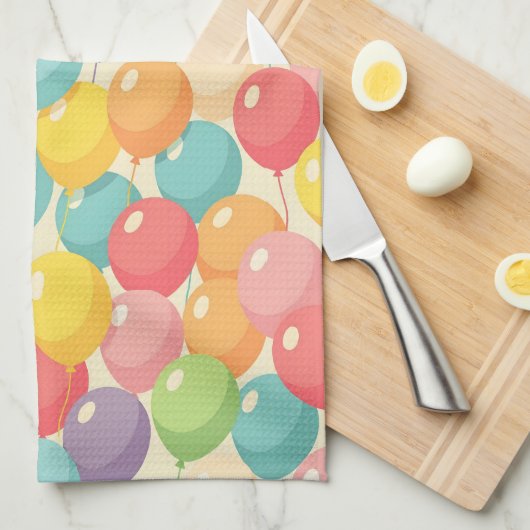 Party balloons in different colors theedoek (Quarter Fold)