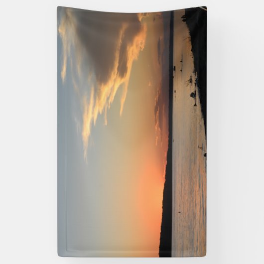 Party Banner with Sunset desugn (part if collectio (Verticaal)