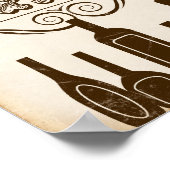 -party BAR-gebarentafdruk Poster (Hoek)