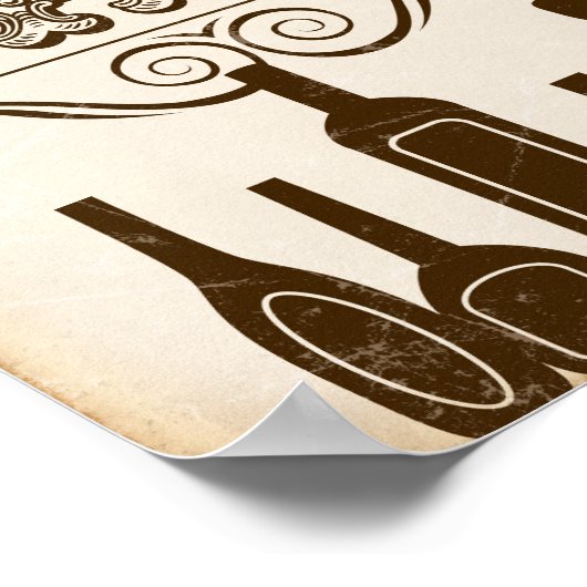 -party BAR-gebarentafdruk Poster (Hoek)