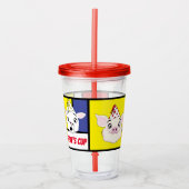 Party Barnyard Dieren Acryl Drinkbeker (Voorkant)
