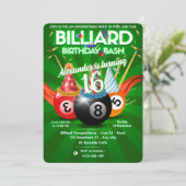 Party biljartballen Aangepaste pooltafel Thema Kaart (Staand voorkant)