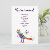 Party Bird Ukraine Folk Art van Vera Trembach Kaart (Staand voorkant)