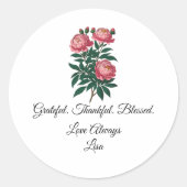 Party Birthday Shower Thank You Ronde Sticker (Voorkant)