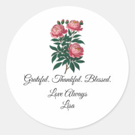 Party Birthday Shower Thank You   Ronde Sticker