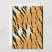 Party Birthday Tiger Animal Gold Kaart (Achterkant)