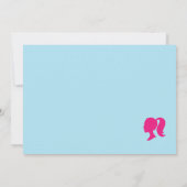 Party Blue Tropical Beach Baby shower Uitnodiging (Achterkant)