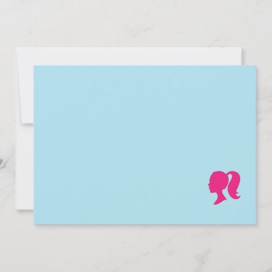 Party Blue Tropical Beach Baby shower Uitnodiging (Achterkant)