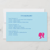 Party Blue Tropical Beach Weekend Bachelorette Kaart (Achterkant)