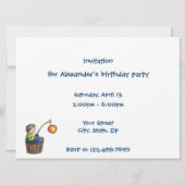 Party Boat with Children Birthday Party Invitation Kaart (Achterkant)