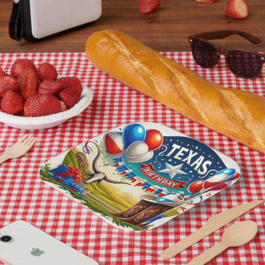 Party Borden Texas Way Papieren Bordje (Picknick)
