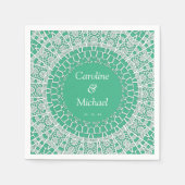 Party Bruiloft Witte Kant Servet (Voorkant)