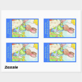 Party Bunny-boekenplaat Rechthoekige Sticker (Vel)