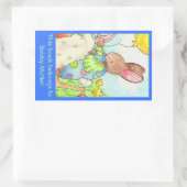 Party Bunny-boekenplaat Rechthoekige Sticker (Tas)