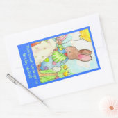 Party Bunny-boekenplaat Rechthoekige Sticker (Envelop)