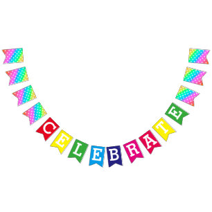 Party Bunting Banner/Regenboog en Polka Dots Vlaggetjes