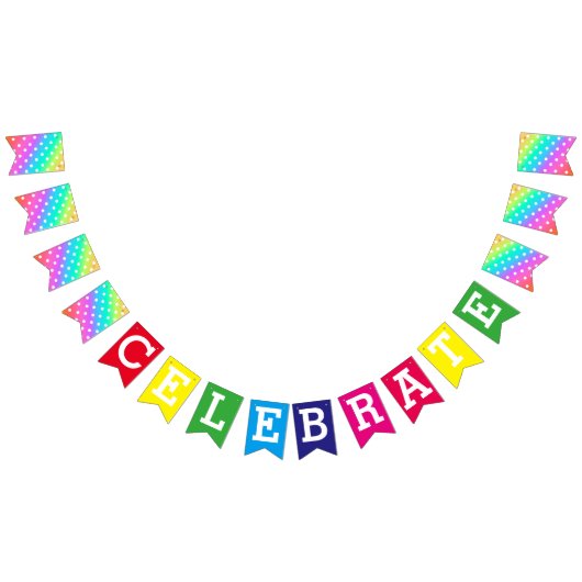 Party Bunting Banner/Regenboog en Polka Dots Vlaggetjes (Alle)