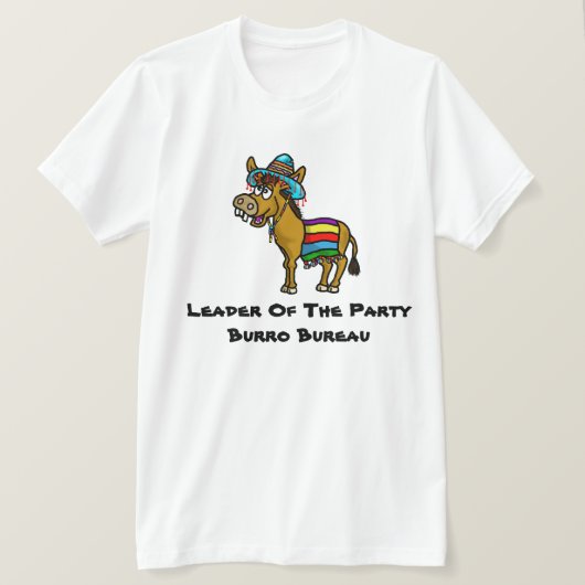 Party Burro Bureau Mexican T-shirt (Design voorkant)