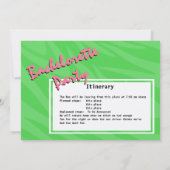 Party Bus Bachelorette Party Bash Kaart (Achterkant)