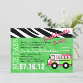 Party Bus Bachelorette Party Bash Kaart (Staand voorkant)