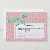 Party Bus Bachelorette Party Bash Kaart (Achterkant)