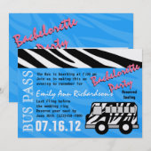 Party Bus Bachelorette Party Bash Kaart (Voorkant / Achterkant)