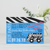 Party Bus Bachelorette Party Bash Kaart (Staand voorkant)