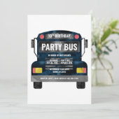 Party Bus Birthday Kaart (Staand voorkant)