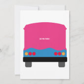 Party Bus Birthday Uitnodiging (Achterkant)