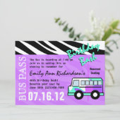 Party Bus Verjaardag Bash Kaart (Staand voorkant)