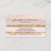 Party Cake Glitter Burgundy Visitekaartje (Achterkant)