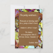 Party card for Fall Leaves Mitzvah Kaart (Voorkant)