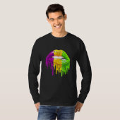 Party Carnival Gifts Lips Mardi Gras T-shirt (Voorkant volledig)