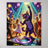 Party Cat DJ Leidt de Ultieme Dansvloer Bash Poster (Voorkant)