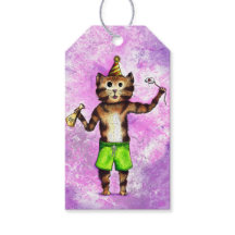 Party Cat Gift Labels