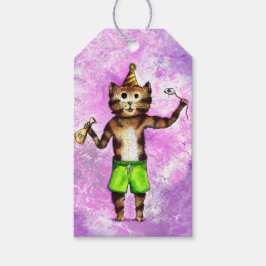 Party Cat Gift Labels Cadeaulabel
