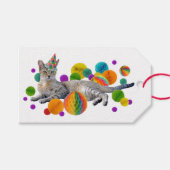 Party Cat Gift Labels Cadeaulabel (Voorkant (Horizontaal))