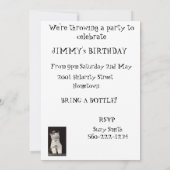 Party Cat Invitation Kaart (Achterkant)