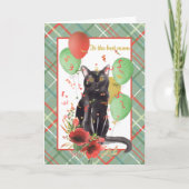 Party Cat Personalized Birthday Kaart (Voorkant)