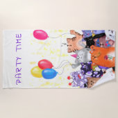 Party Cats Strandlaken - Aangepaste tekst (Voorkant)