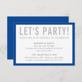 PARTY CELEBRATION INFO modern bold boy blue grijs Kaart