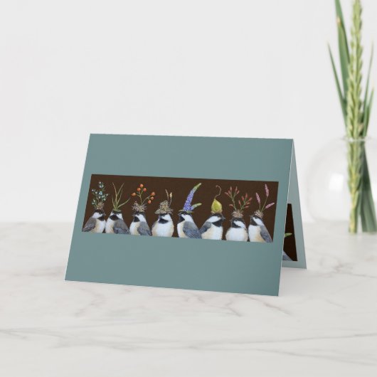 party chickadees card kaart (Voorkant)