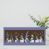 Party Chickadees flat card Kaart (Staand voorkant)