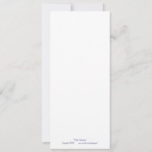 Party Chickadees flat card Kaart (Achterkant)