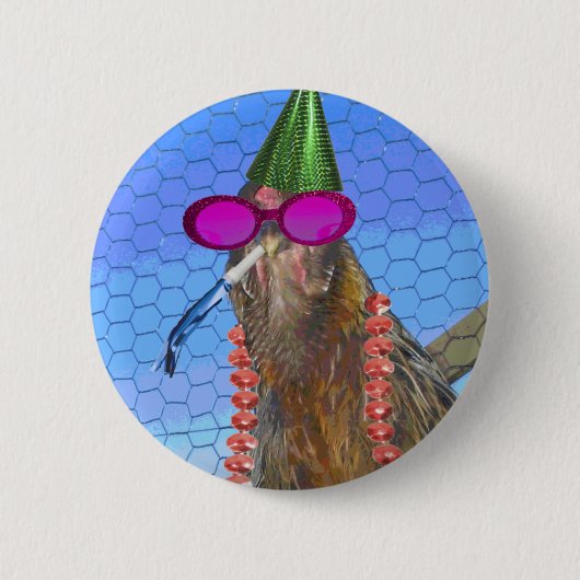 Party Chicken Ronde Button 5,7 Cm (Voorkant)