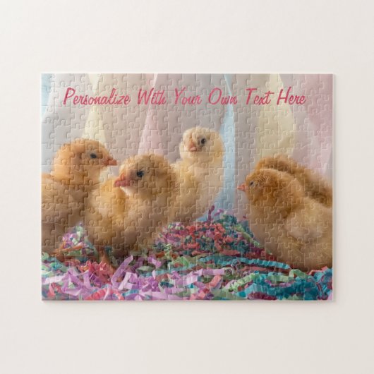 Party Chicks Yellow Baby Chickens Streamers Legpuzzel (Horizontaal)