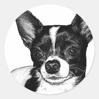 Party Chihuahua Ronde Sticker