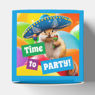 party chipmunk in sombrero bedankdoosjes