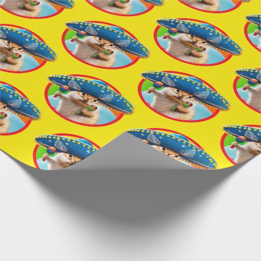 party chipmunk in sombrero cadeaupapier (Hoek)